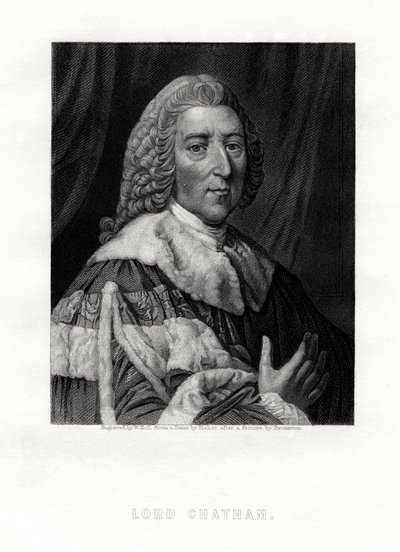 William Pitt, Chathamin ensimmäinen jaarli, brittiläinen Whig-valtiomies, 1800-luku. tekijältä W. Holl