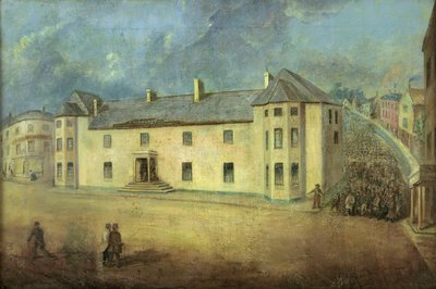 Chartistit hyökkäsivät Westgate-hotelliin Newportissa 4. marraskuuta 1839 tekijältä W. Howell