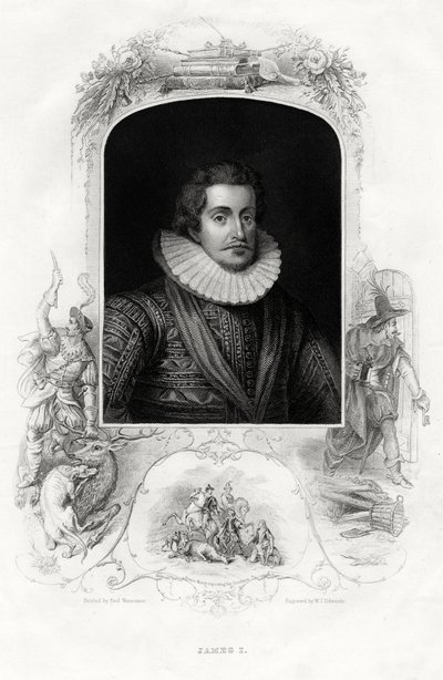 James I, Englannin ja Skotlannin kuningas, 1860 tekijältä W. J. Edwards