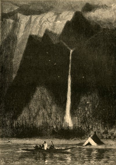 "Multnomah Falls", 1872. tekijältä W. J. Linton