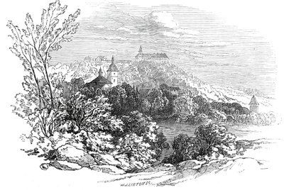 Molsdorfin palatsi - Hänen kuninkaallisen korkeutensa prinssi Albertin piirroksesta, 1845. tekijältä W. J. Linton