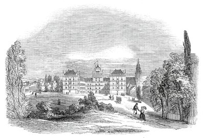 Ehrenburgin palatsi Coburgissa - Hänen kuninkaallisen korkeutensa prinssi Albertin piirroksesta, 1845. tekijältä W. J. Linton