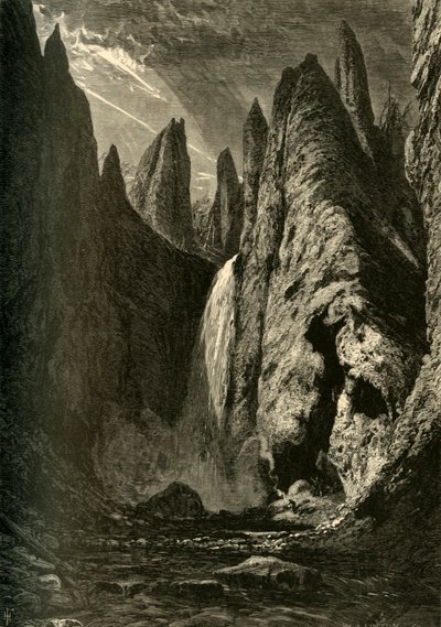 "Tower Falls", 1872. tekijältä W. J. Linton