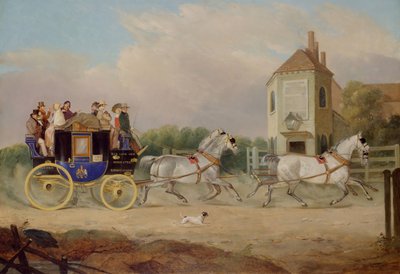 Stourbridgesta Birmingham Royal Mail Coachiin, 1842. tekijältä W. J. Pringle