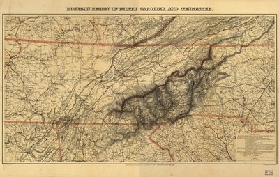Pohjois-Carolinan ja Tennesseen vuoristoalue. tekijältä W. L.; Lindenkohl Nickolson