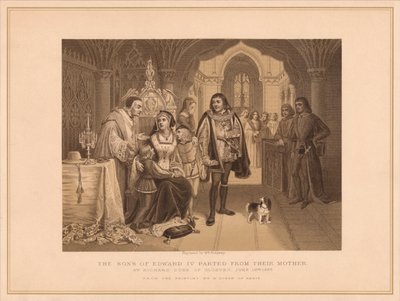 "Edward IV:n pojat erosivat äidistään, kirjoittanut Richard Duke of Gloucester, 16. kesäkuuta 1483", tekijältä W Ridgway