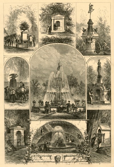 "Funtains in Philadelphia", 1874. tekijältä W. Roberts