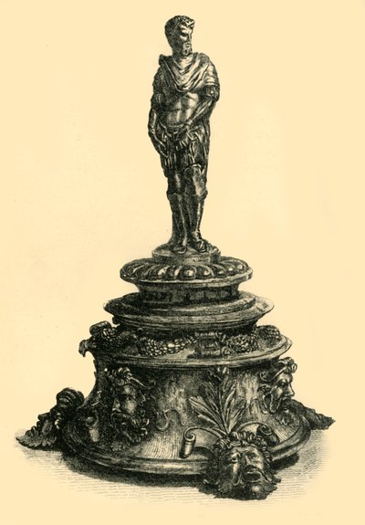 Pronssinen musteteline, jossa on Rooman keisarin hahmo, 1500-luvun puoliväli, 1881. tekijältä W. W. McCarty