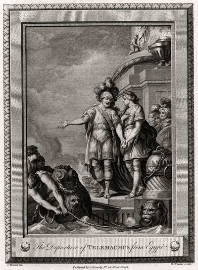Telemachuksen lähtö Egyptistä, 1775 tekijältä W. Walker
