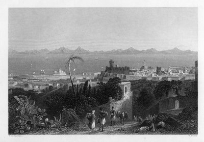 Rodos, Heightsista lähellä Sir Sidney Smiths Villaa, 1841 tekijältä W. Wallis