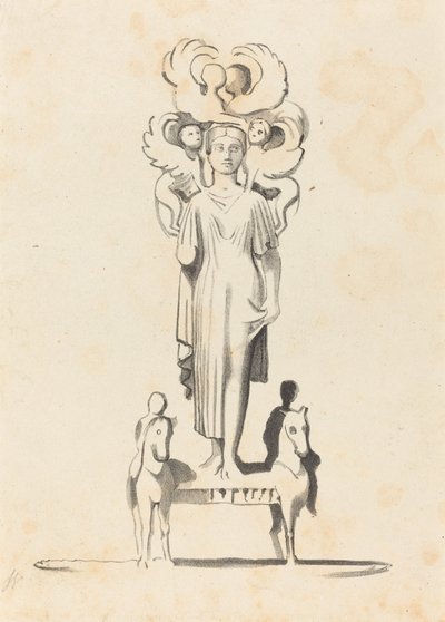 Figura de bronze de Minerva, trobada al Barrowof Achillesfinnish tekijältä W. Walton after John Flaxman