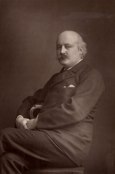 ""(Charles) Hubert (Hastings) Parry (1848-1918) (woodburytype) tekijältä W. and D. (after) Downey