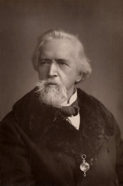 ""George Jacob Holyoake (1817-1906) englantilainen sekularisti ja sosiaalinen uudistaja. Viimeinen Englannissa ateismista vangittu henkilö (1842). Aktiivinen osuuskuntaliikkeessä. (woodburytyyppi) tekijältä W. and D. (after) Downey