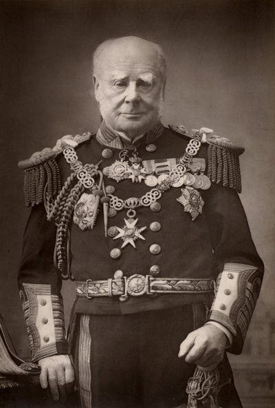 ""Henry Keppel (1809-1904) Englantilainen amiraali ja hoviherra. (woodburytyyppi) tekijältä W. and D. (after) Downey