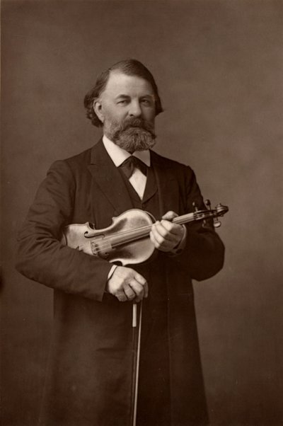 ""Joseph Joachim (1831-1907) unkarilainen viulisti, säveltäjä ja Berliinin konservatorion johtaja (woodburytype) tekijältä W. and D. (after) Downey
