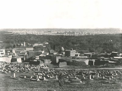 Kaupungin panoraama Sulhiehista, Damaskuksesta, Ottomaanien Syyriasta, 1895. tekijältä W and S Ltd