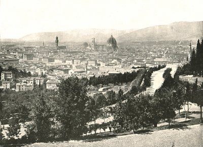 Panoraama Firenzen kaupungista, Italiasta, 1895. tekijältä W and S Ltd