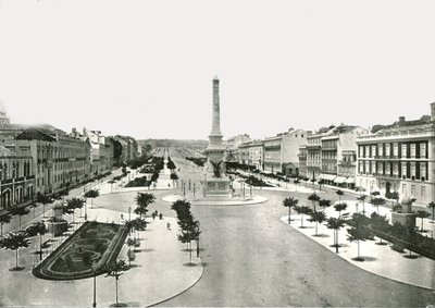 Restauradores Square, Lissabon, Portugali, 1895. tekijältä W and S Ltd