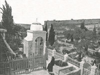 Getsemanen puutarha, Jerusalem, Palestiina, 1895. tekijältä W and S Ltd