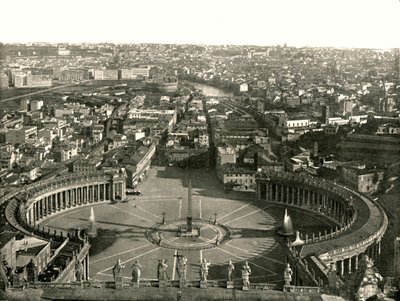 Näkymä Pyhän Pietarin kupolilta, Rooma, Italia, 1895. tekijältä W and S Ltd