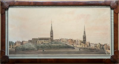 Panoraamanäkymä Coventryn kaupunkiin (wc kynällä ja musteella paperille) tekijältä Walker