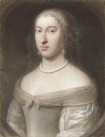 Muotokuva Maria Teresasta Espanjasta 1638-1683, Ranskan ja Navarran kuningatar puolisosta, 1660. tekijältä Wallerant Vaillant