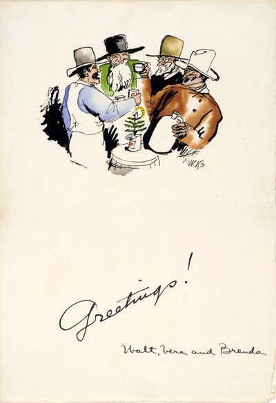 Joulutervehdys 1931 tekijältä Walt Kuhn