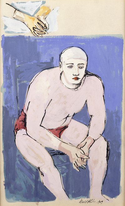 Istuva klovni tekijältä Walt Kuhn