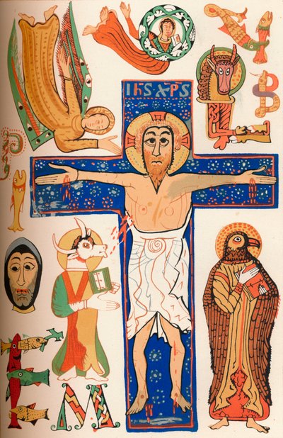 Ristiinnaulitseminen koristeellisilla kirjaimilla, c790 jKr, 1849. tekijältä Walter