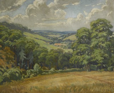 Devon Scene, Near Widdecombe Moor, n. 1949 (öljy kankaalle) tekijältä Walter Ashworth