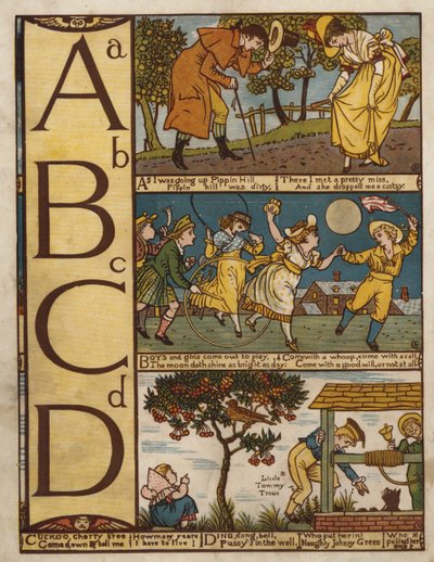 Aakkoset (väri litho) tekijältä Walter Crane