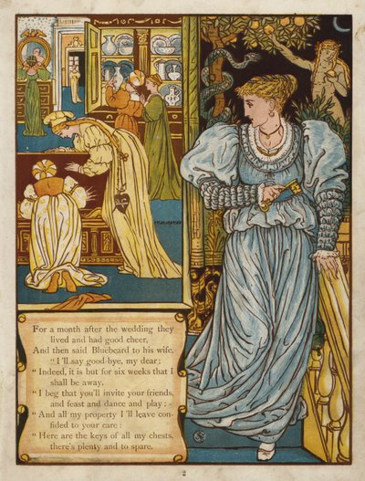 Siniparta (väri lito) tekijältä Walter Crane