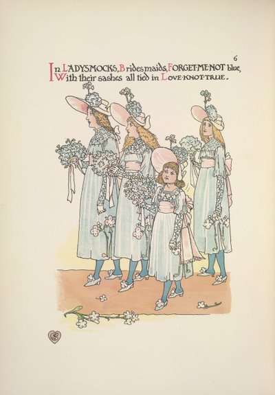 Morsiusneidot unohda minua, ei sinisissä ladysmocksissa tekijältä Walter Crane