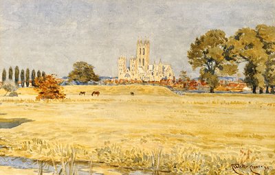 Canterburyn katedraali Meadowsista, 1894 tekijältä Walter Crane