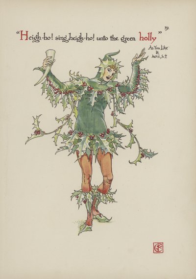 Kukkia Shakespearen puutarhasta tekijältä Walter Crane