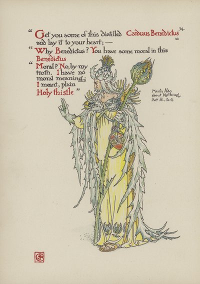 Kukkia Shakespearen puutarhasta tekijältä Walter Crane