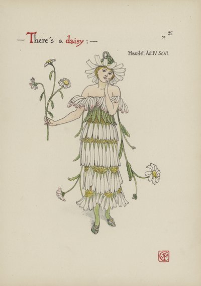 Kukkia Shakespearen puutarhasta tekijältä Walter Crane