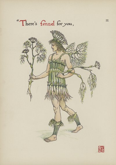 Kukkia Shakespearen puutarhasta tekijältä Walter Crane