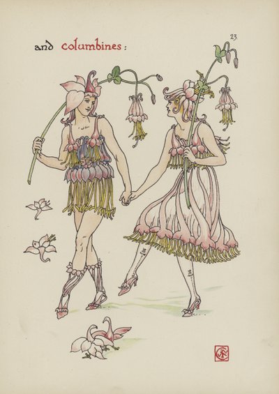 Kukkia Shakespearen puutarhasta tekijältä Walter Crane