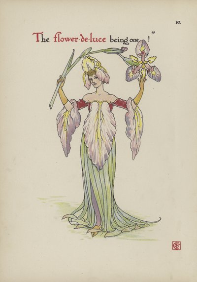 Kukkia Shakespearen puutarhasta tekijältä Walter Crane