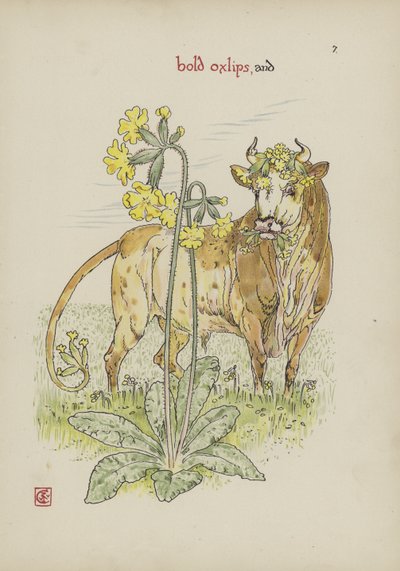 Kukkia Shakespearen puutarhasta tekijältä Walter Crane