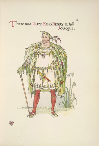 Hyvä kuningas Henrik. Henry VIII:ksi pukeutunut mies tekijältä Walter Crane