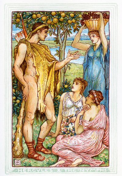 Herkules ja nymfit tekijältä Walter Crane