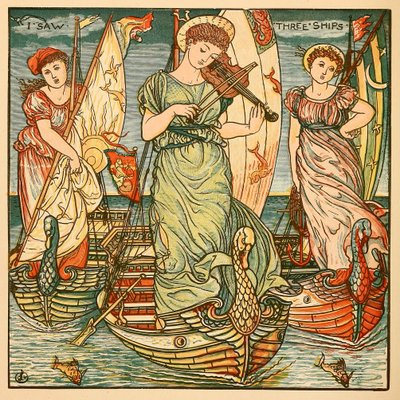 Näin kolme laivaa, Walter Crane