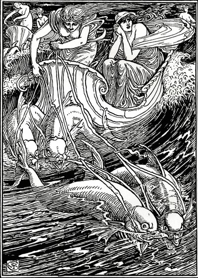 Kuvitus Faerie Queenelle, c1890, 1897 tekijältä Walter Crane
