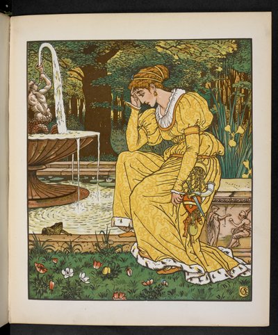 Kuvitus sammakkoprinssistä. tekijältä Walter Crane