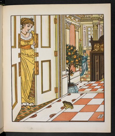 Ilustração para o Príncipe Sapo. finlandês tekijältä Walter Crane