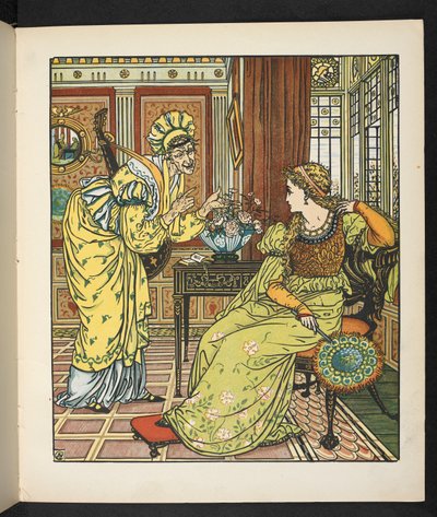 Tarinan kuvitus, Princess Belle étoile. tekijältä Walter Crane