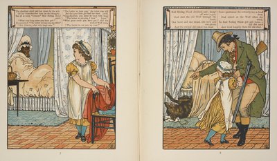 Kuvituksia "Punahilkka". tekijältä Walter Crane