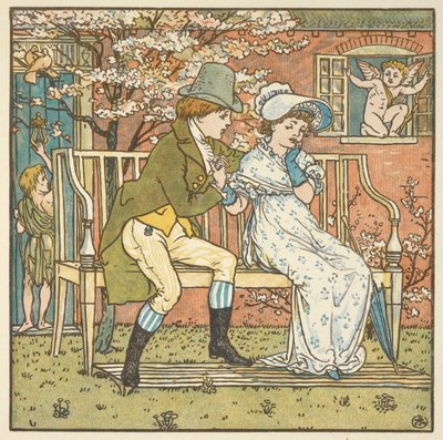 "Pieni mies ja piika". tekijältä Walter Crane